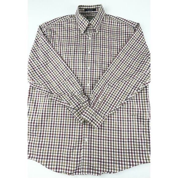 Kevin’s Plantation Collection Shirt Mens Large Red Blue Check Long Sleeve Button - Picture 3 of 10